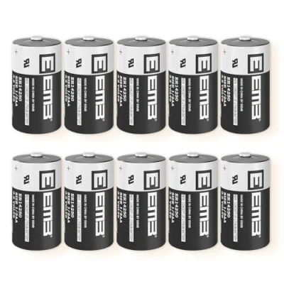 Afbeelding van EEMB ER14250 10 stuks 1/2 AA 3,6 V Li SOCL₂ niet oplaadbare lithiumbatterijen XL 050F SB AA02 LS14250 TL 5902 2150 voor hondenhalsband, bewegingssensor, thuisbeveiligingssysteem,