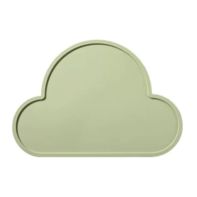 Afbeelding van Wolke placemat, siliconen voor baby&#039;s en kinderen, waterdicht, antislip, afwasbaar, babymat, groen