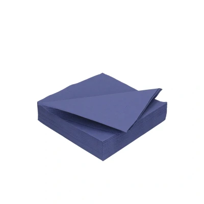 Afbeelding van Servetten tissue 24cm 2 laags donkerblauw