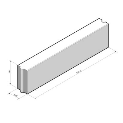 Afbeelding van Kijlstra Opsluitband 12x25x100 Cm Antraciet Voorzien van een hol&amp;dol verbinding