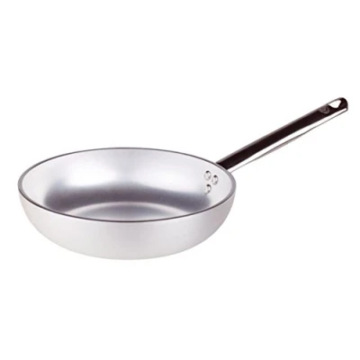 Afbeelding van Pentole Agnelli Linea Alluminio 2 mm hoge radiantpan met roestvrijstalen handgreep, metaal, zilver/zwart, 36 cm