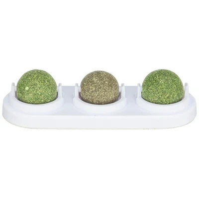 Afbeelding van Trixie speelballen matatabi en catnip met houder