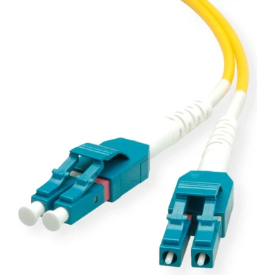 Afbeelding van ROLINE glasvezelkabel duplex, single mode 9/125µm OS2, LC/LC, geel, 2 m