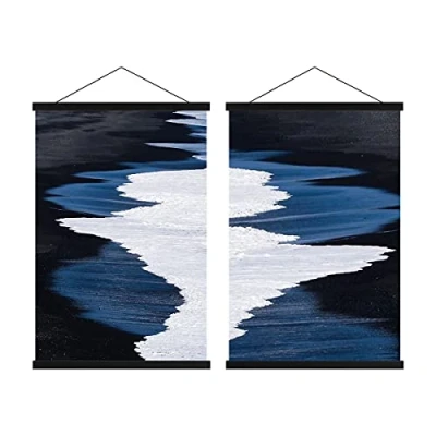 Afbeelding van Sanauto B0 Posterhanger, magnetische houten posterlatten, fotohouder, 140 x 100 cm (140 cm, zwart, 2 verpakkingen)