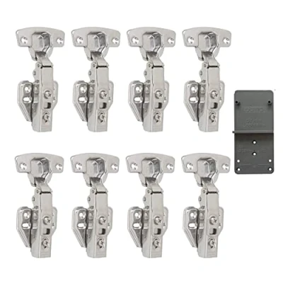 Afbeelding van LOOTICH 110 Voorliggend 35mm Zacht Sluiten Scharnieren met Hydraulische Demper voor Keukenkast Kastdeur Automatische Scharnier Geïntegreerde Demping Pack van 8 pcs