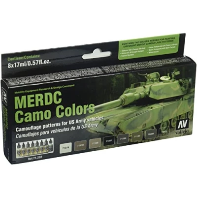 Afbeelding van Vallejo 071202 kleurenset, US Army MERDC camouflage