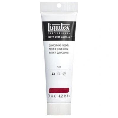 Afbeelding van Liquitex 1047114 Professional Heavy Body acrylverf in kunstenaarskwaliteit met uitstekende lichtechtheid en boterachtige consistentie, 138ml Tube, Quinacridone Magenta