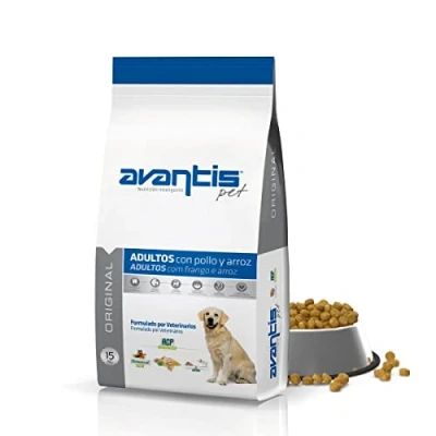 Afbeelding van Avantis Pet Original Voeding voor volwassen honden van middelgrote en grote rassen, 15 kg, 100% volledig uitgebalanceerd voer, zeer voedzaam met kip rijst