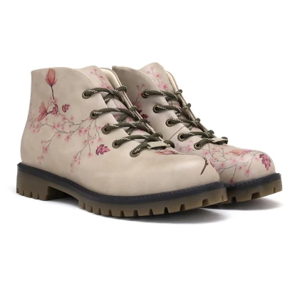 Afbeelding van Goby Sakura Boots Dames Veterboots Vegan Leer Handgemaakt Maat 42
