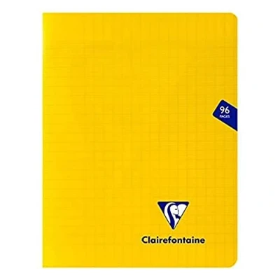 Afbeelding van Clairefontaine 343741C Mimesys Geniet schrift 17x22 cm 48 Blad geruit Séyès Wit papier 90 g Polypro omslag Geel