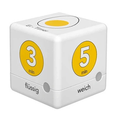 Afbeelding van TFA Dostmann digitale eier wekker CUBE TIMER, 38.2041.07, 4 vaste vooringestelde tijden: 3 5 7 10 minuten, eenvoudige en snelle bediening, met alarmton, wit, (L) 60 x (B) (H) mm