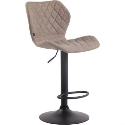 Afbeelding van CLP Barkruk Cork Zwart Frame Stof Taupe