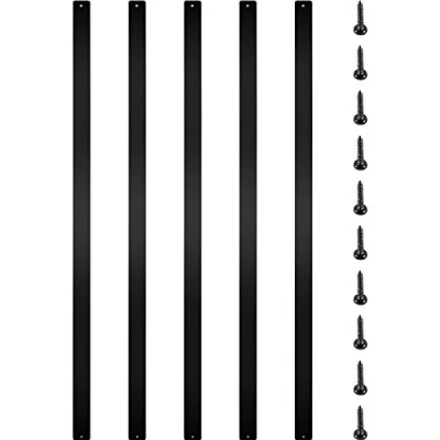 Afbeelding van VEVOR Dekbalusters, 16 stuks metalen dekspindels, 74,9 cm x 2,5 trappenbaluster met schroeven, aluminium terrasleuning voor hout en composiet dek, stijlvolle baluster buitentrap, dek veranda