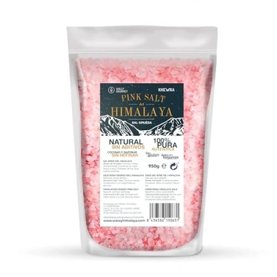 Afbeelding van Grof roze Himalayazout. 100% natuurlijk, zonder toevoegingen, raffinage. Hoger gehalte aan sporenelementen. Om te kruiden en kruiden. Herkomst: Pakistan (950gr.)