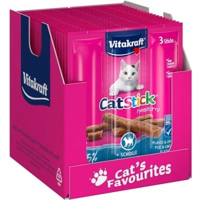 Afbeelding van Vitakraft Cat Stick Mini Schol / Omega 3 20X3 STUKS