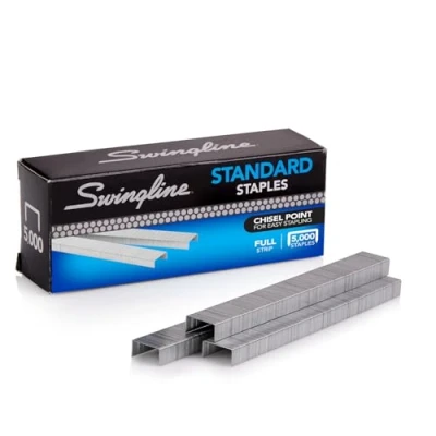 Afbeelding van Swingline Staples, Standard, 1/4 inches Length, 210/Strip, 5000/Box, 1 Box (35108)