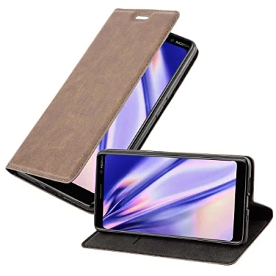 Afbeelding van Cadorabo Hoesje geschikt voor Nokia 7 PLUS in KOFFIE BRUIN Beschermhoes met magnetische sluiting, standfunctie en kaartvakje Book Case Cover Etui