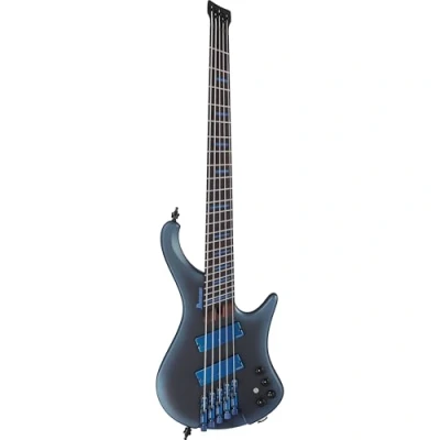 Afbeelding van Ibanez EHB5MSBSP Midnight Arctic Ocean Matte 5 snarige headless elektrische basgitaar met gigbag