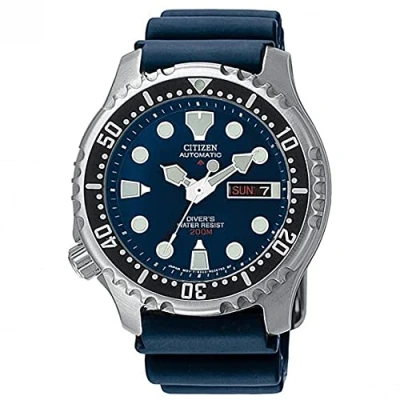 Afbeelding van Citizen Promaster Diver 200 mt Automatico NY0040 17L polshorloge voor heren, Blauw/Blauw, Armband