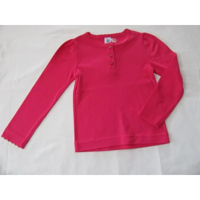 Afbeelding van petit bateau, meisje, t shirt lange mouw fuchia , 4 jaar 102