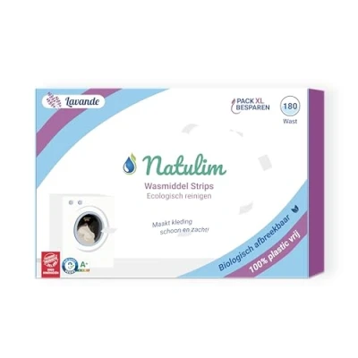 Afbeelding van Natulim Wasmiddelstrips (180 Wasbeurten) Inclusief Wasverzachtereffect, Ecologisch, Hypoallergeen Schone en zachte kleding zonder de Planeet te vervuilen (Lavendelgeur)
