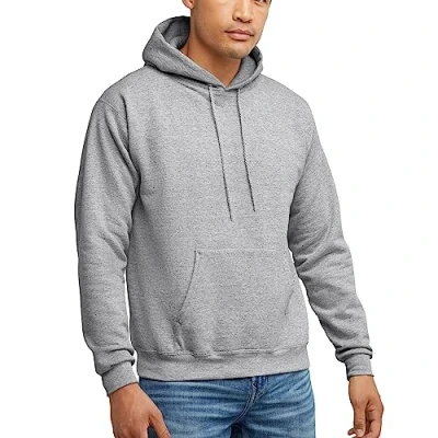 Afbeelding van Hanes Heren Trui EcoSmart Hooded Sweatshirt, Licht staal, M