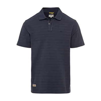 Afbeelding van Camel Active heren poloshirt donkerblauw gestreept