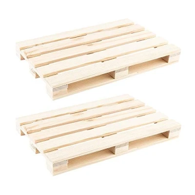 Afbeelding van Ideen mit Herz Mini pallets, kleine decoratieve pallets van hout, ideaal om te knutselen, doe het zelf of als onderzetter voor dranken (24 x 16 2,5 cm, 2 stuks)