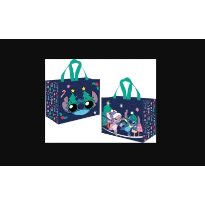 Afbeelding van Lilo &amp; Stitch: Shopper 450x400mm, gerecycleerd van PET flessen XMAS, tas, shopper, Kerst en Stitch tas