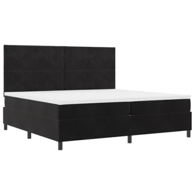 Afbeelding van vidaXL Boxspringbed met Matras &amp; LED Zwart 200x200 cm Fluweel