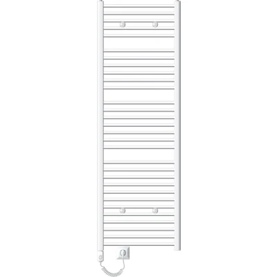 Afbeelding van ECD Germany Badkamerradiator elektrisch met verwarmingselement 1200W 600 x 1800 mm wit recht zijaansluiting