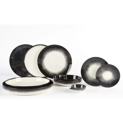 Afbeelding van Dé Tableware by Ann Demeulemeester Diep bordje Variatie B Ø18,5 2 stuks