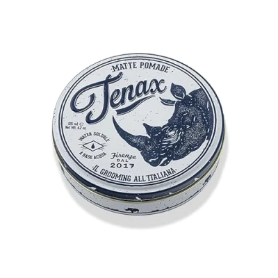 Afbeelding van Tenax Haarwax voor heren, medium grip, 125 ml, matte wax op waterbasis, ultra sterke grip met extra glans, vormt nat of droog haar