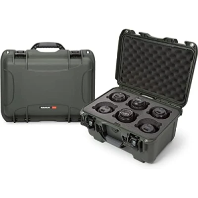 Afbeelding van Nanuk 918 Waterdichte Hard Case met Custom Foam Insert voor 6 Lenzen Olive