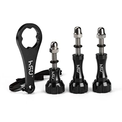 Afbeelding van HSU aluminium randelschroevenset + sleutels voor GoPro Session, Helden (2018), Hero 6, 5, 4, 3 +, 2, 1 (3 stuk, rood)