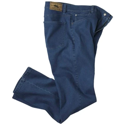 Afbeelding van ATLAS FOR MEN heren jeans stretch voor rechte snit herenbroek verkrijgbaar in grote maten, Blauwe Denim, 38 NL