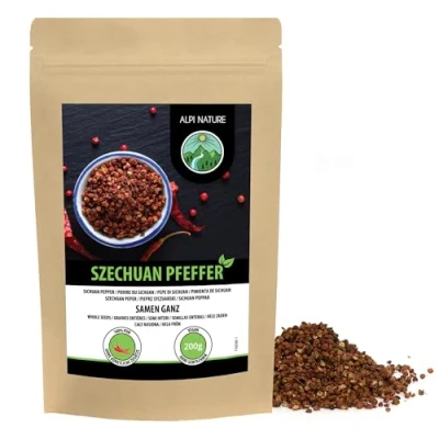 Afbeelding van Hele Szechuan peper (200g), 100% natuurlijke peper, groene peperkorrels zonder toevoegingen, vegan Timut