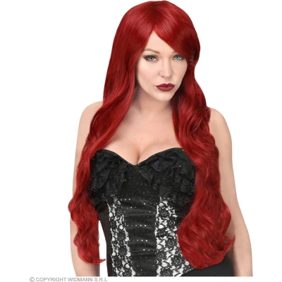 Afbeelding van Widmann Kayla Cosplay Pruik Lang Rood Halloween Verkleedkleding