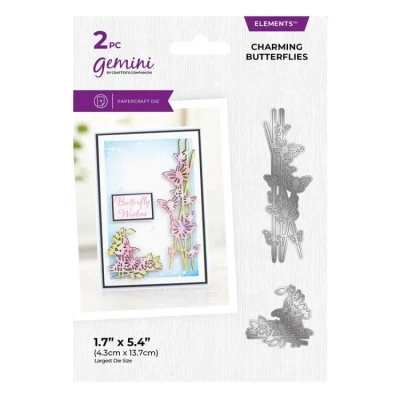 Afbeelding van Gemini Elements Scattered Corners&amp;Borders Snijmal Charming Butterflies