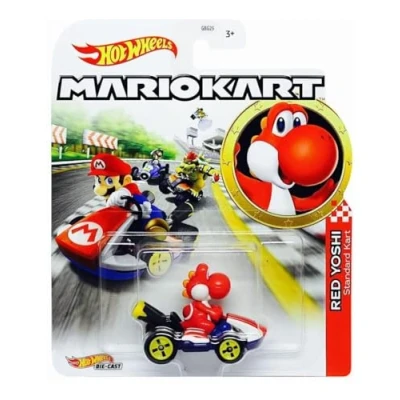 Afbeelding van Hot Wheels Mariokart Standaard Kart 1:64 Schaal RedYoshi