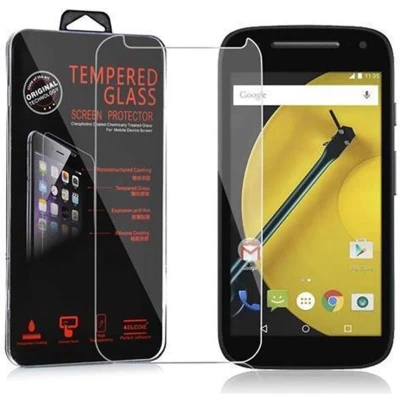 Afbeelding van Cadorabo Screenprotector geschikt voor Motorola MOTO E2 Pantser film Beschermende in KRISTALHELDER Geharde (Tempered) display beschermglas 9H hardheid met 3D Touch