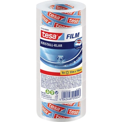 Afbeelding van tesa 57418 00000 02 Zelfklevende folie Kristalhelder Transparant (l x b) 33 m 19 mm 6 stuk(s)