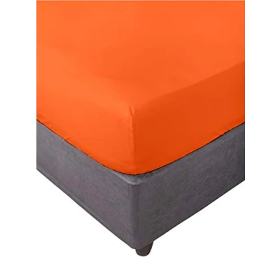 Afbeelding van Miracle Home. Hoeslaken 100% geborstelde microvezel, elastisch, anti pilling. 150X200. Bed 150. Oranje