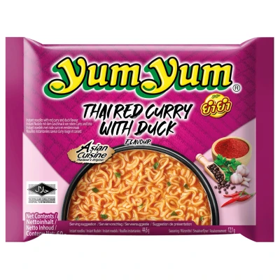 Afbeelding van Yum Instant Noedels Rode Curry Eend smaak 60 g