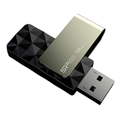 Afbeelding van Silicon Power 128GB Blaze B30 USB 3.0 Swivel Flash Drive, Zwart