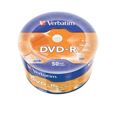 Afbeelding van Verbatim DVD R matzilver 50PK Wrap spindle