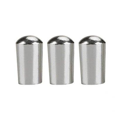 Afbeelding van 3Pcs Guitar Switch Tip, Copper 3 Way Toggle Knob Tip Cap Comaptible with LP EPI Electric (3.5mm Silver)