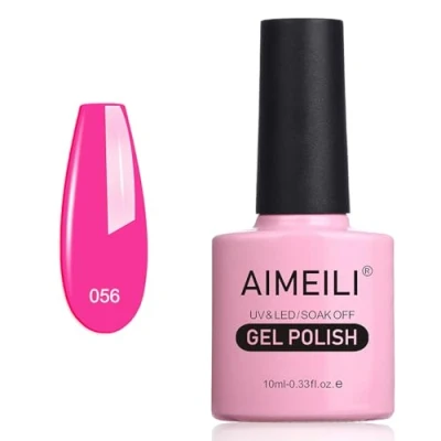 Afbeelding van AIMEILI Gel Nagellak UV LED Gellack Soak Off Polish Neon Peachy Pink (056) 10ml