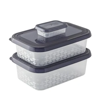 Afbeelding van BranQ Home Essential vershouddozen, ORI, BPA vrij kunststof, zwart, verschillende maten, 3 stuks