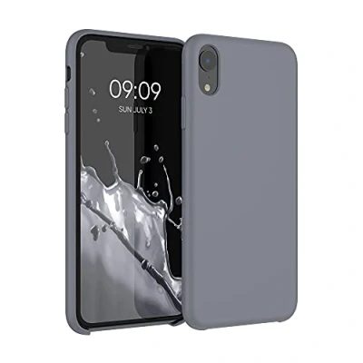 Afbeelding van kwmobile telefoonhoesje geschikt voor Apple iPhone XR Hoesje met siliconen coating Smartphone case in steengrijs